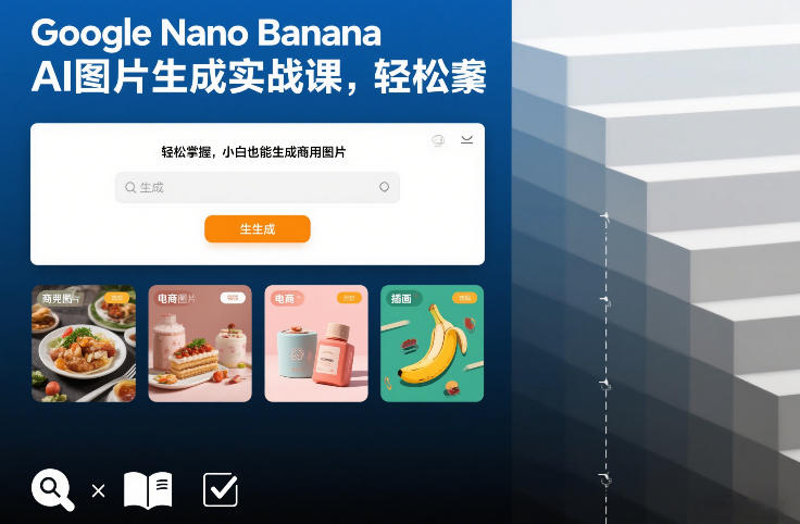 Google Nano Banana AI图片生成实战课，轻松掌握，小白也能生成商用图片-青崖科技社