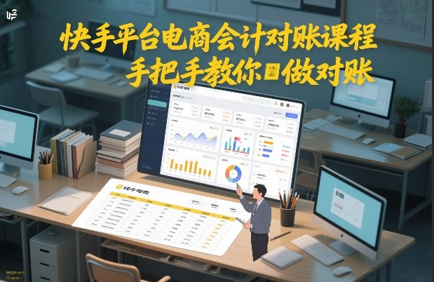 快手平台电商会计对账课程，手把手教你做对账-青崖科技社