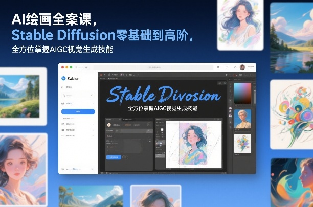 AI绘画全案课，Stable Diffusion零基础到高阶，全方位掌握AIGC视觉生成技能-青崖科技社