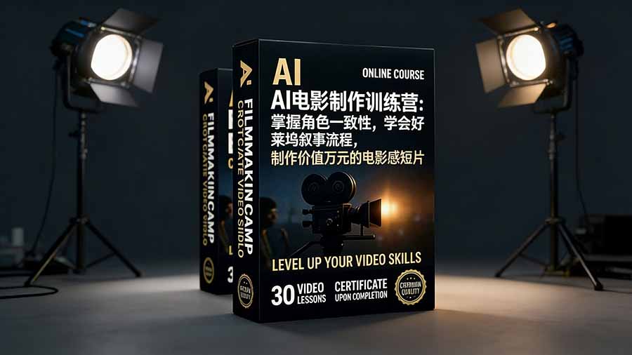 AI电影制作训练营：掌握角色一致性，学会好莱坞叙事流程，制作价值万元的电影感短片-青崖科技社