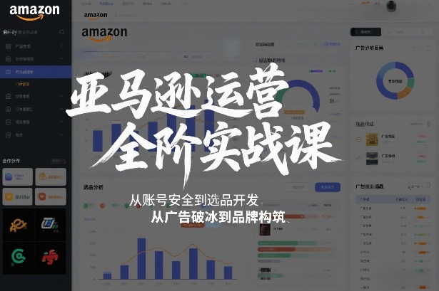 亚马逊运营全阶实战课，从账号安全到选品开发，从广告破冰到品牌构筑(更新2026)-青崖科技社